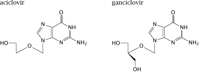 Aciclovir and ganciclovir