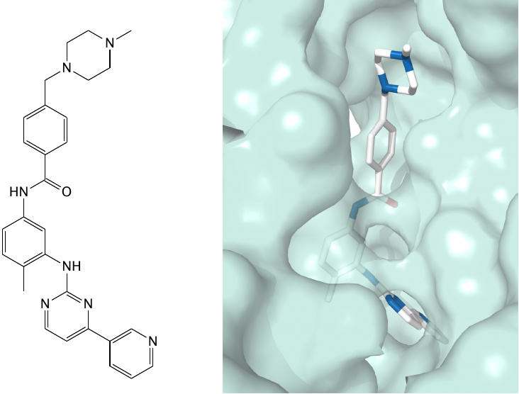 Imatinib bound to its target enzyme c-Abl kinase